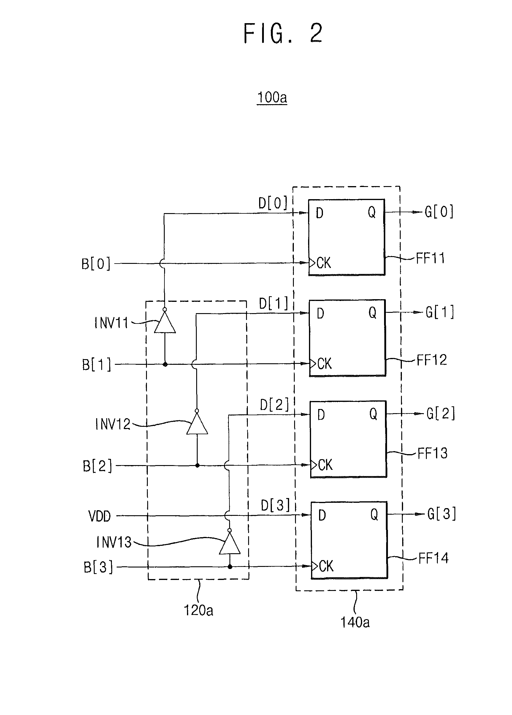 Binary-to-gray converting circuits and gray code counter including the same