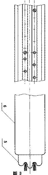 Device for automatically cleaning square frame style net cage by tidal wave underwater