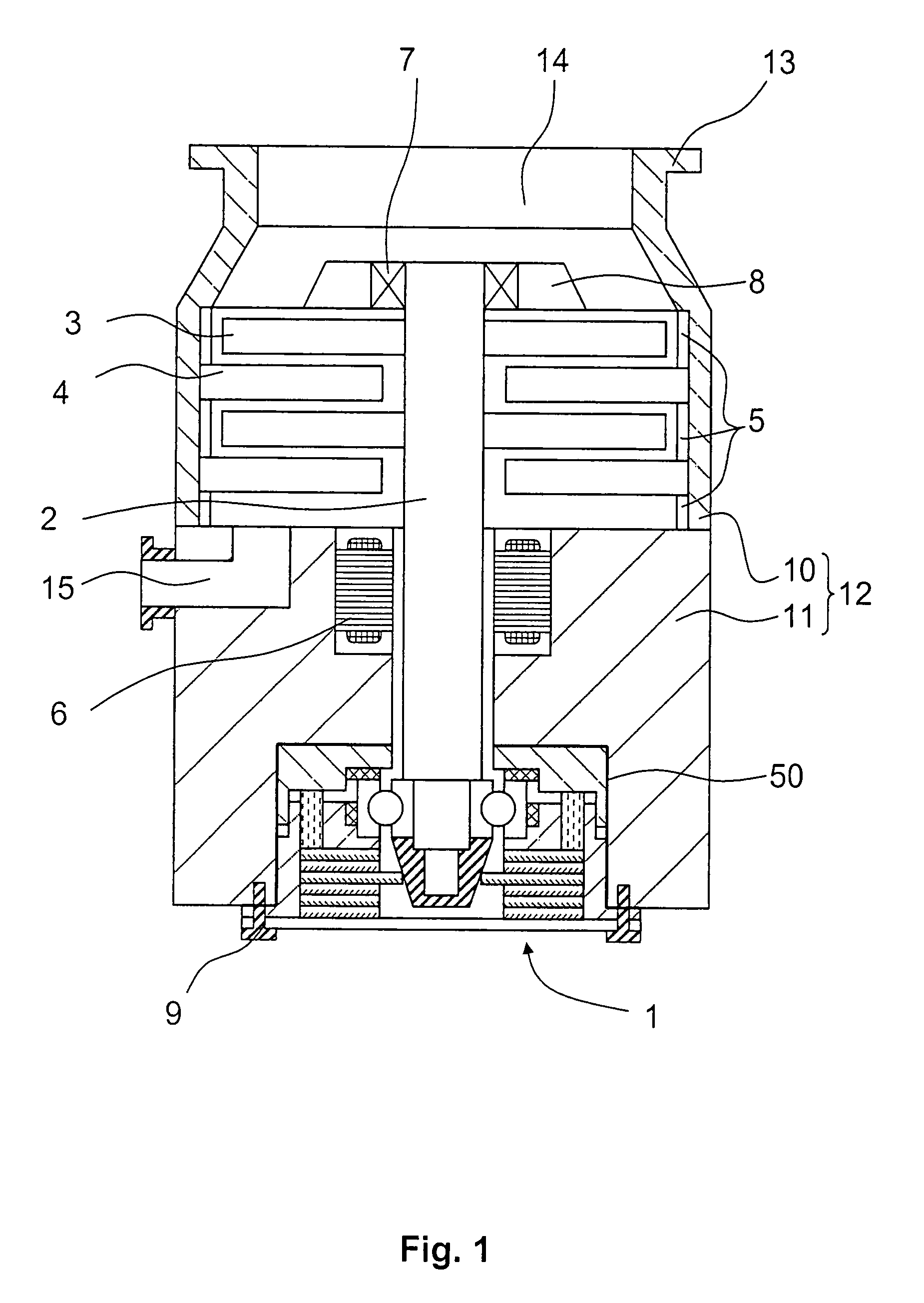 Bearing module for a vacuum pump