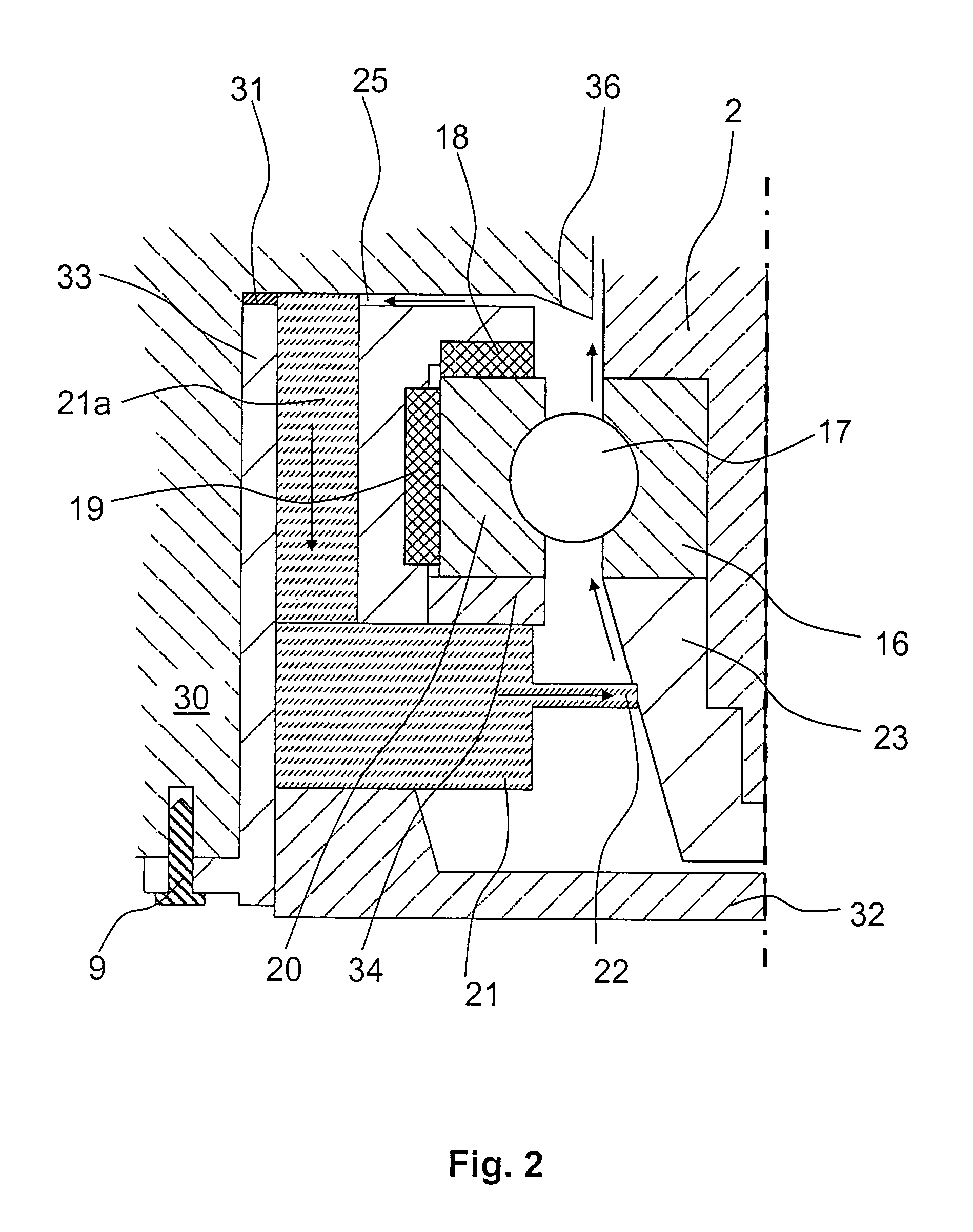 Bearing module for a vacuum pump