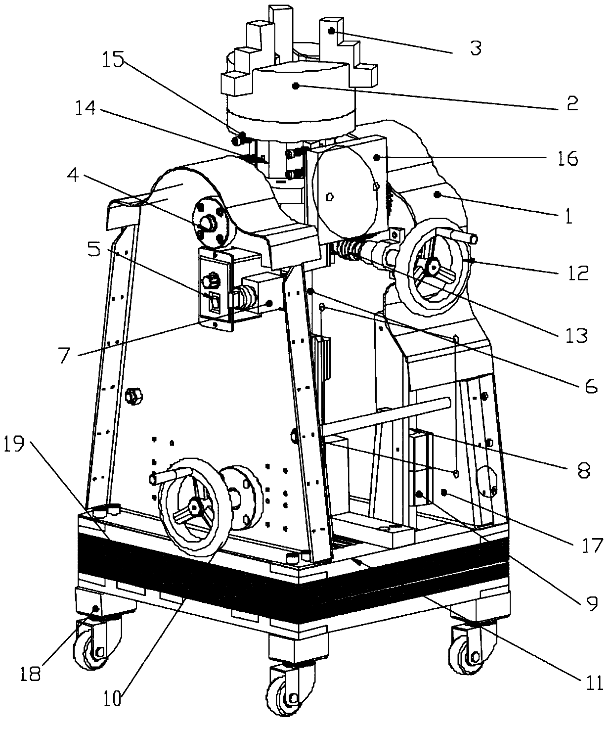 Liftable welding turntable