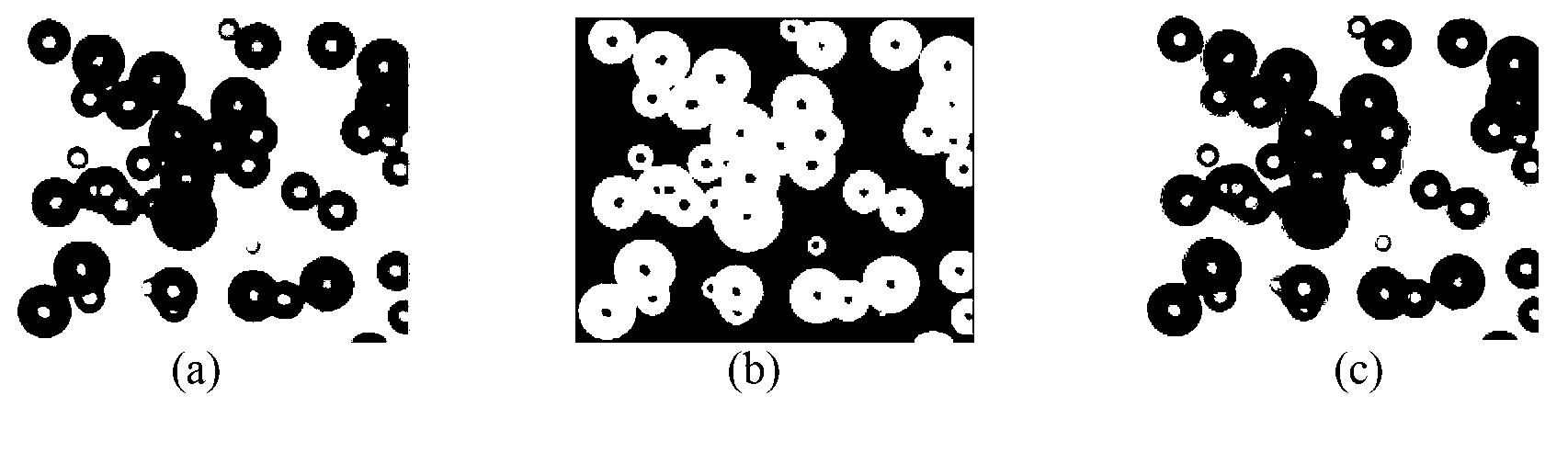 Adherence separation algorithm of intensive solid state nuclear tracks