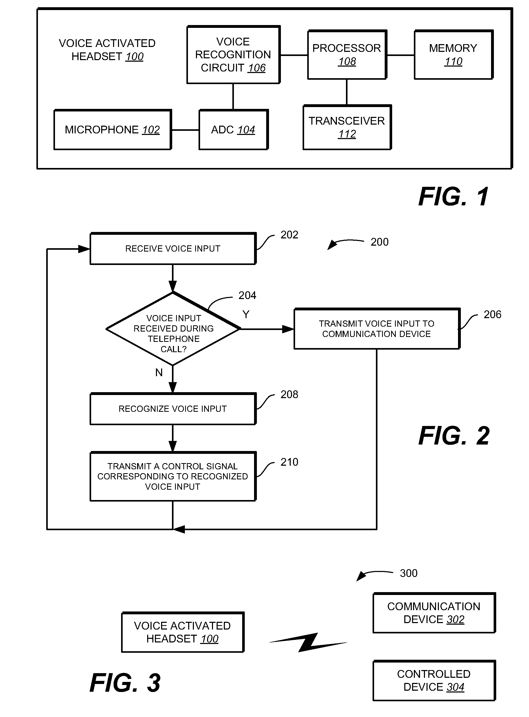 Method and apparatus for remote control of devices through a wireless headset using voice activation