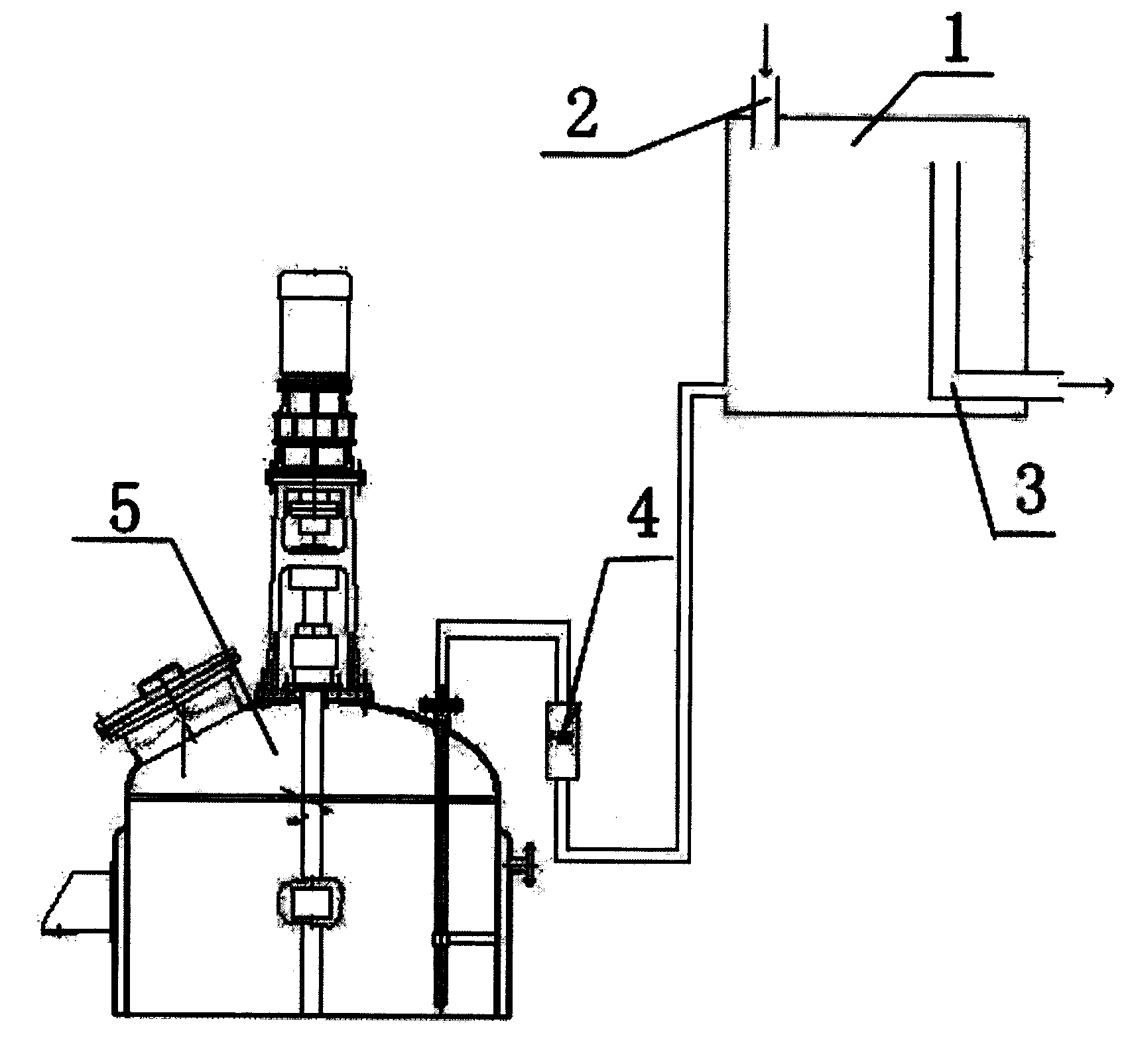 Continuous metering charging system of reaction vessel