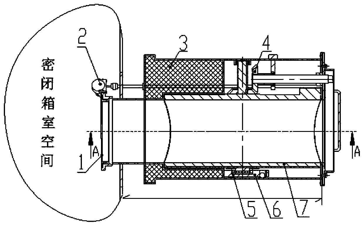 Ball valve type shielding transfer device