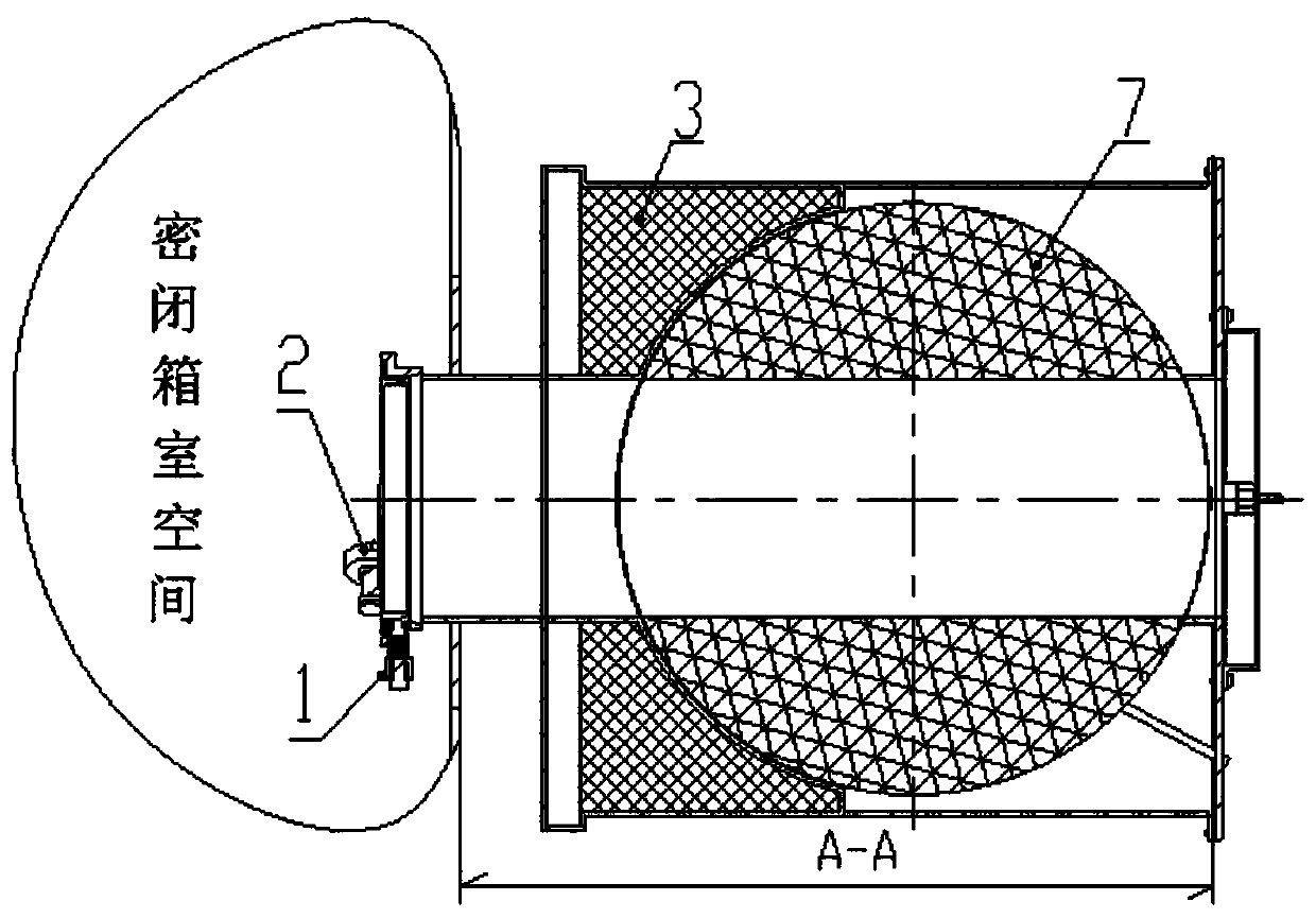 Ball valve type shielding transfer device