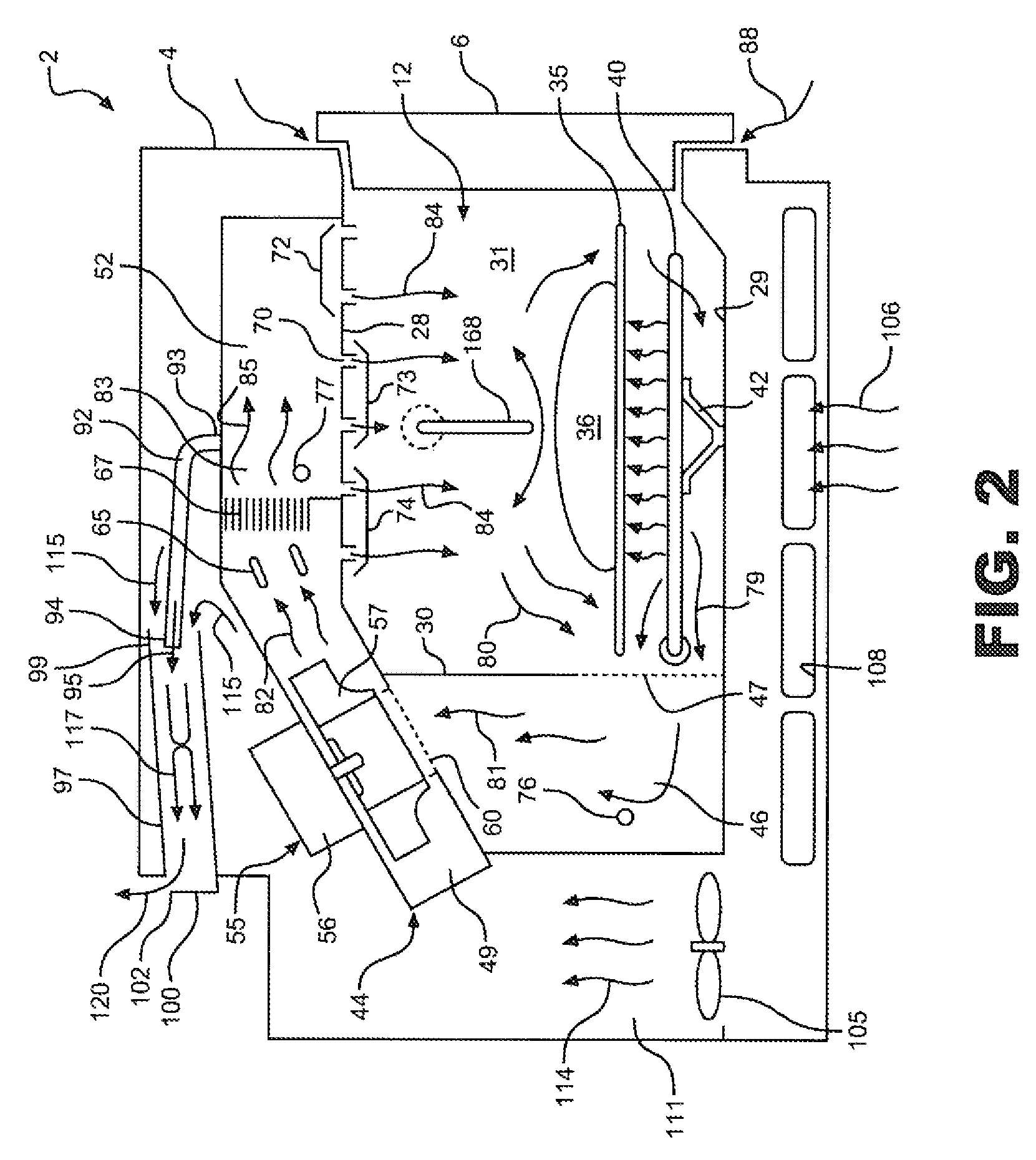 Temperature control for cooking appliance including combination heating system