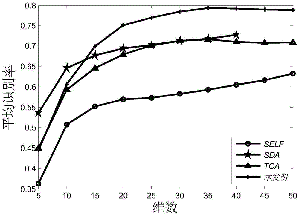 Supervised figure-based transductive data dimension-descending method