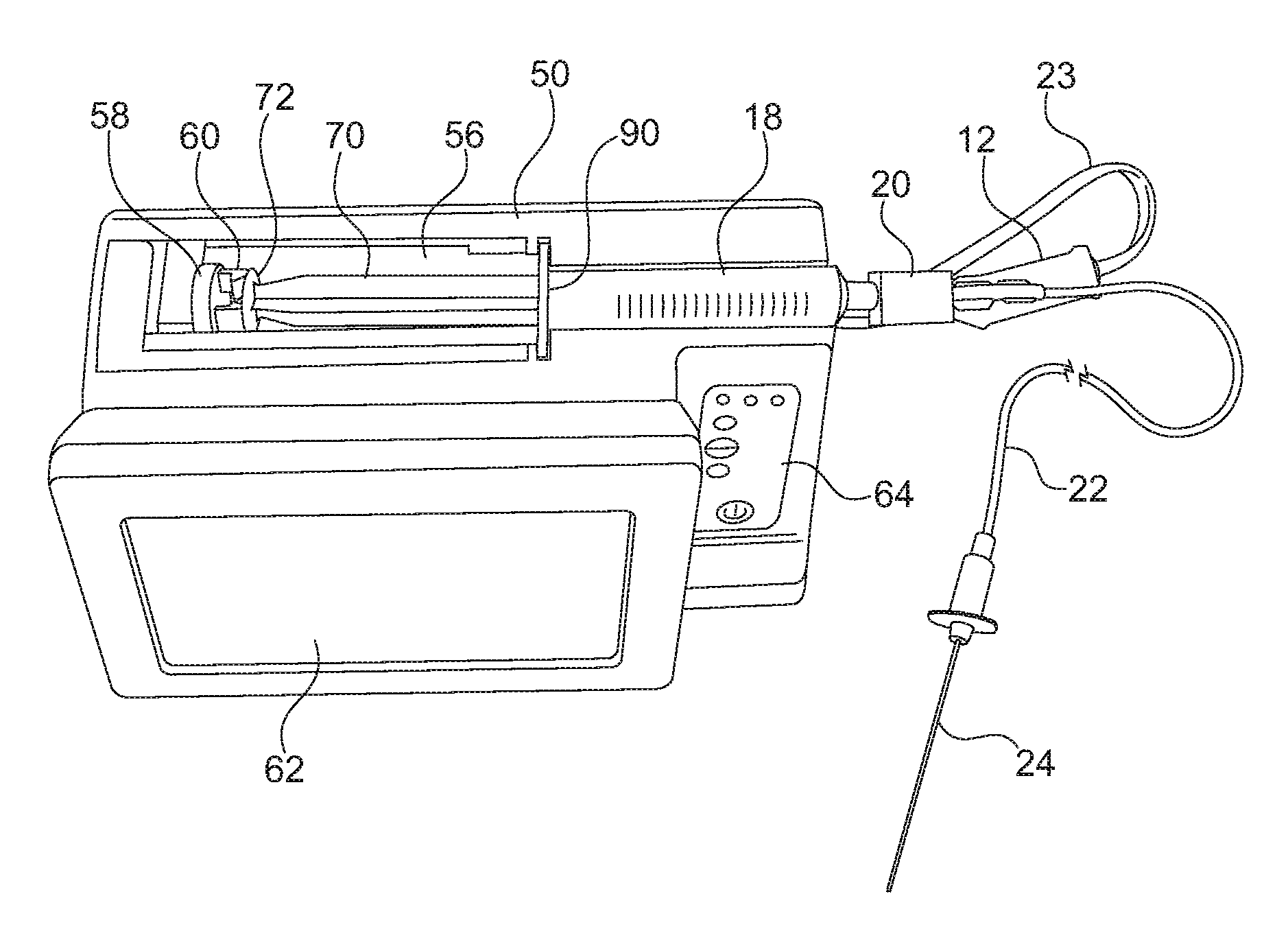 Device and method for identification of a target region