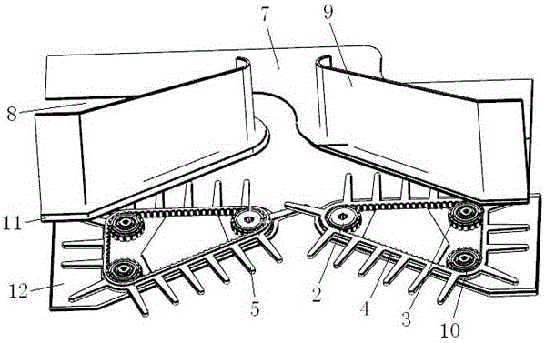 Harvester Reeling and Grain Helping Device
