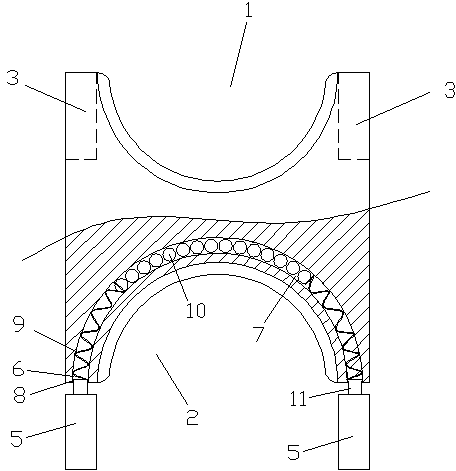 Pipe clamp for nuclear power steam generator U-shaped pipe