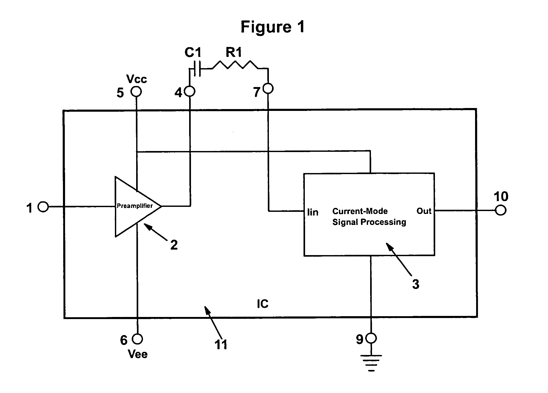 Low-power integrated-circuit signal processor with wide dynamic range