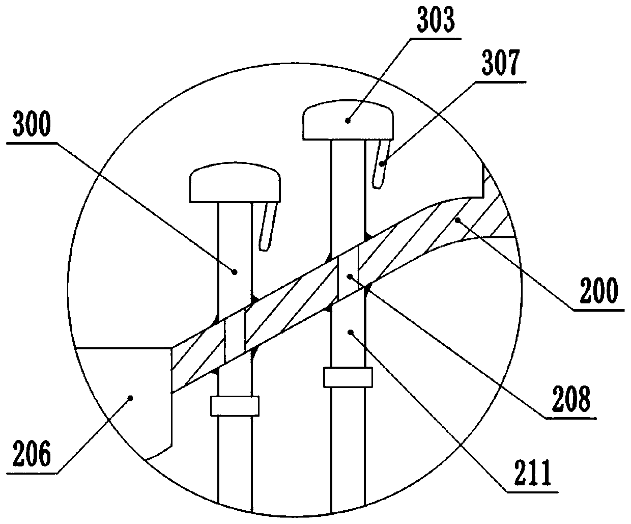 Quartz sand sorting device