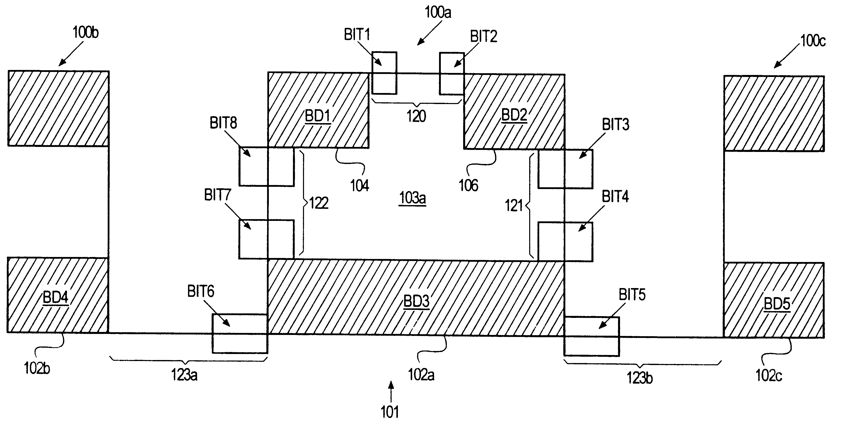 8 bit per cell non-volatile semiconductor memory structure utilizing trench technology and dielectric floating gate