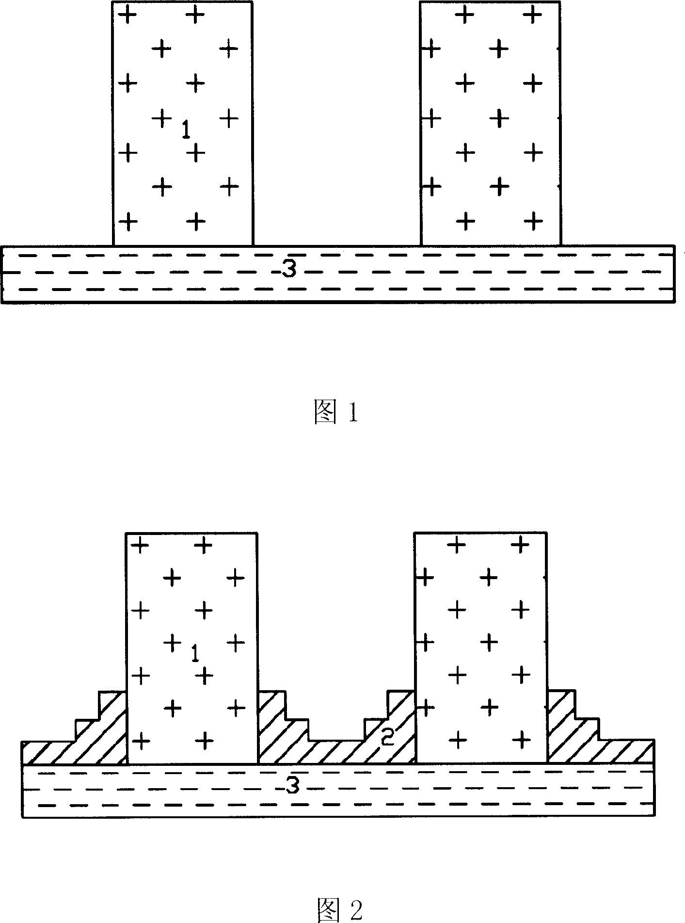 Method for enhancing adhesion force of graphics in photoetching procedure