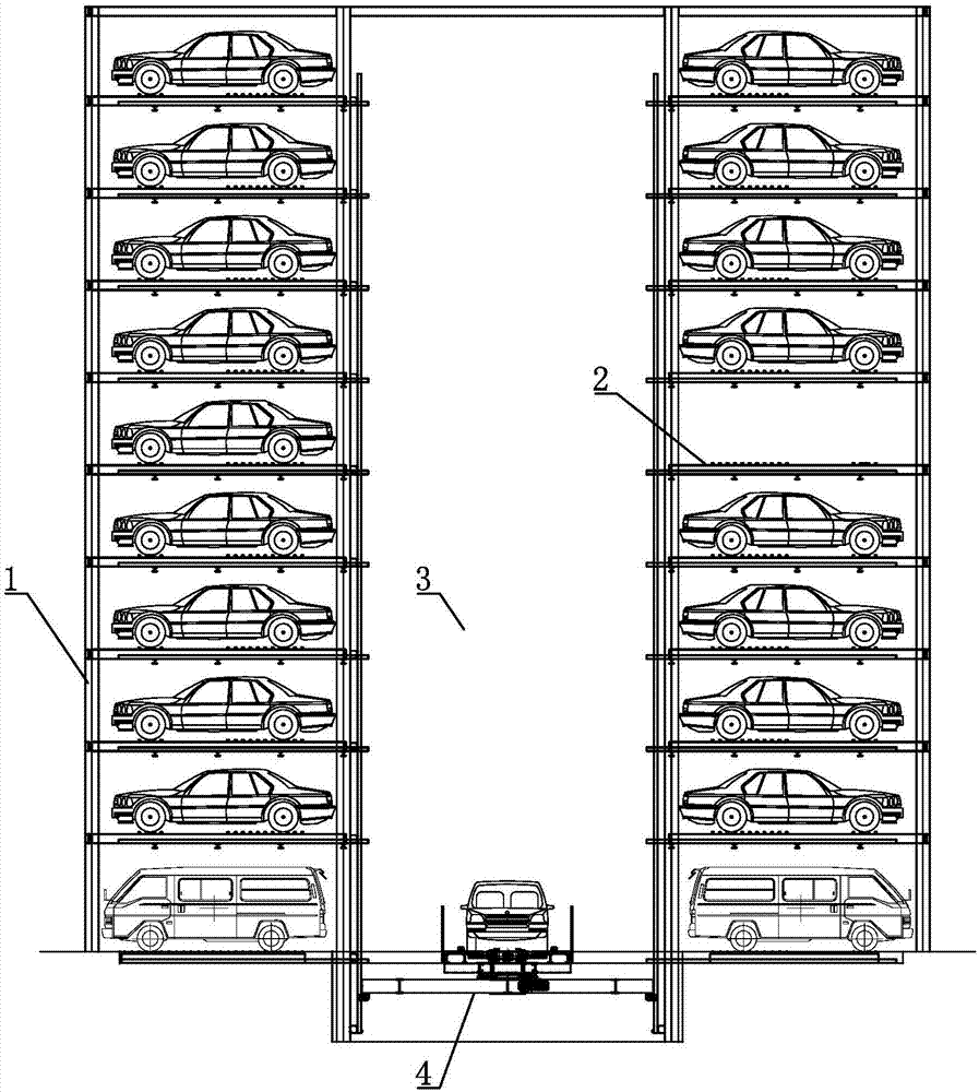 Radial stereoscopic parking equipment