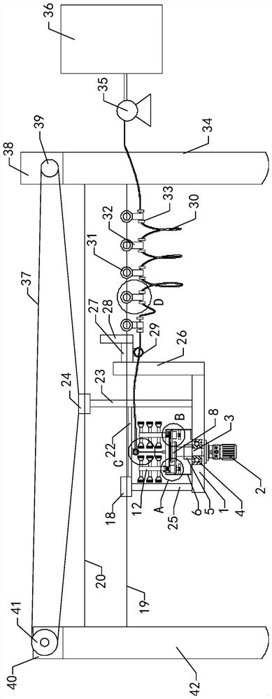 Pesticide spraying device for forestry