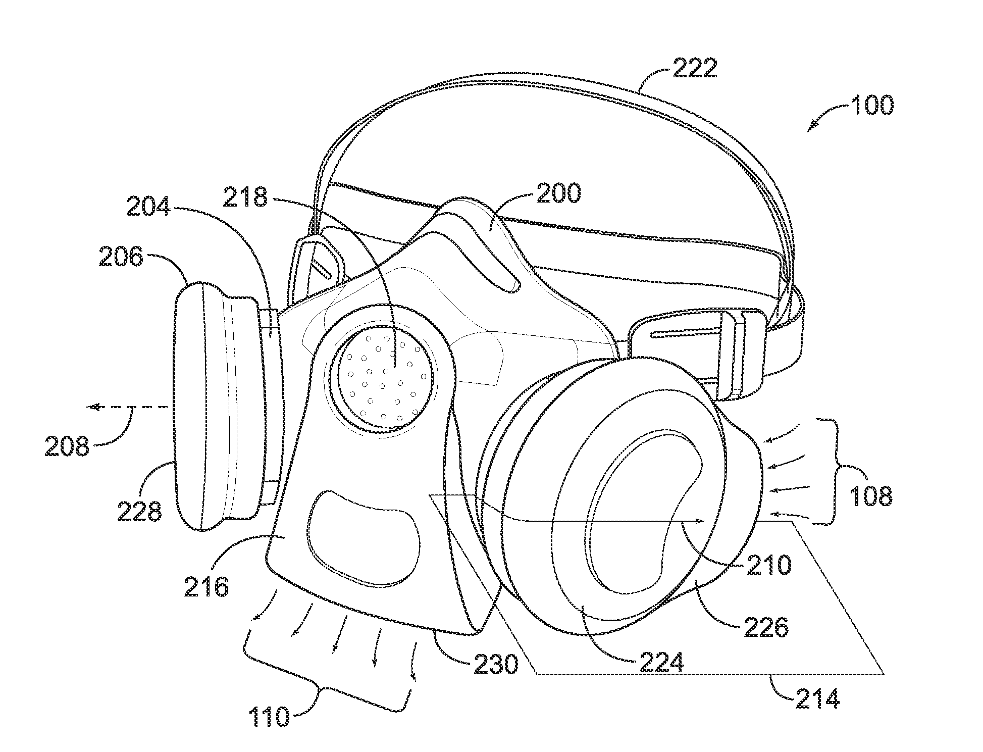 Air purifying respirator having inhalation and exhalation ducts to reduce rate of pathogen transmission