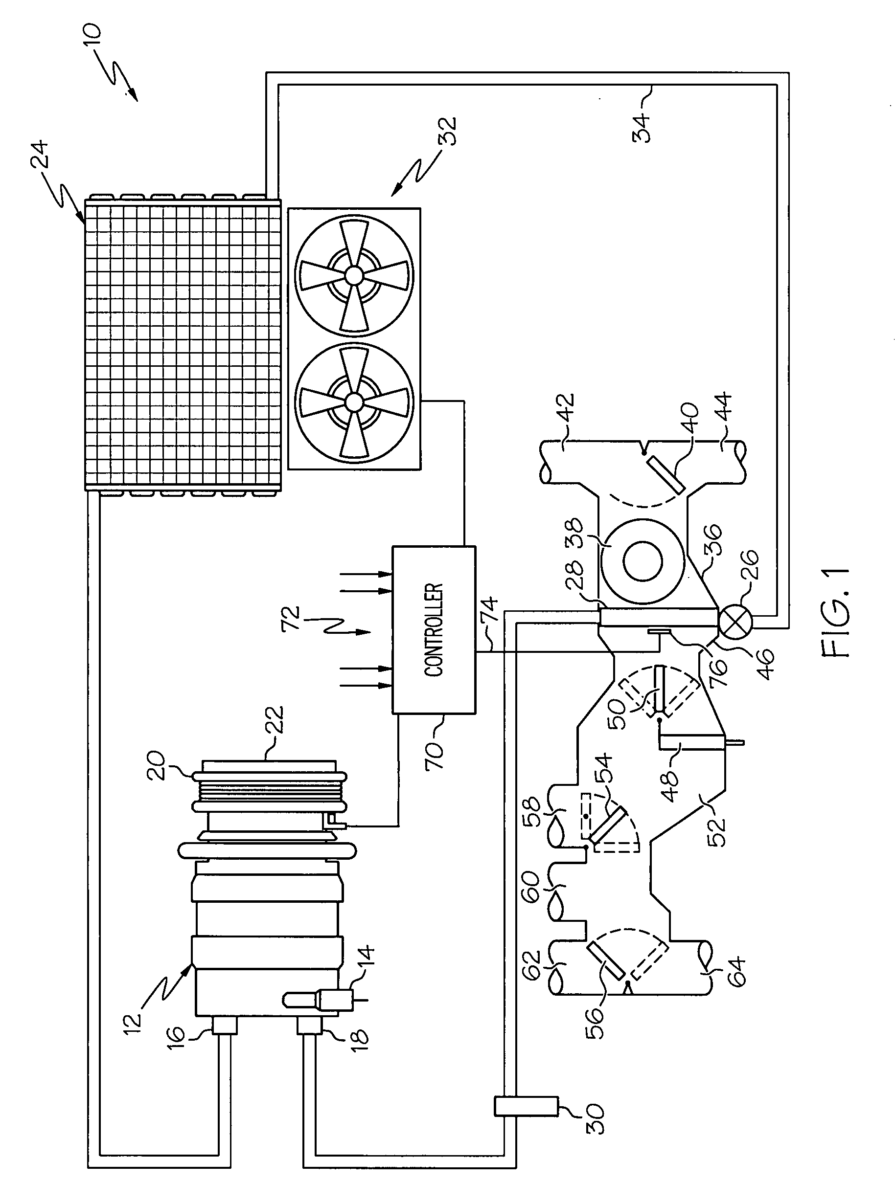 Control method for a variable displacement refrigerant compressor in a high-efficiency AC system