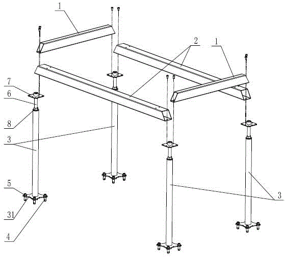 Cabinet cold channel elevated base and elevated base system