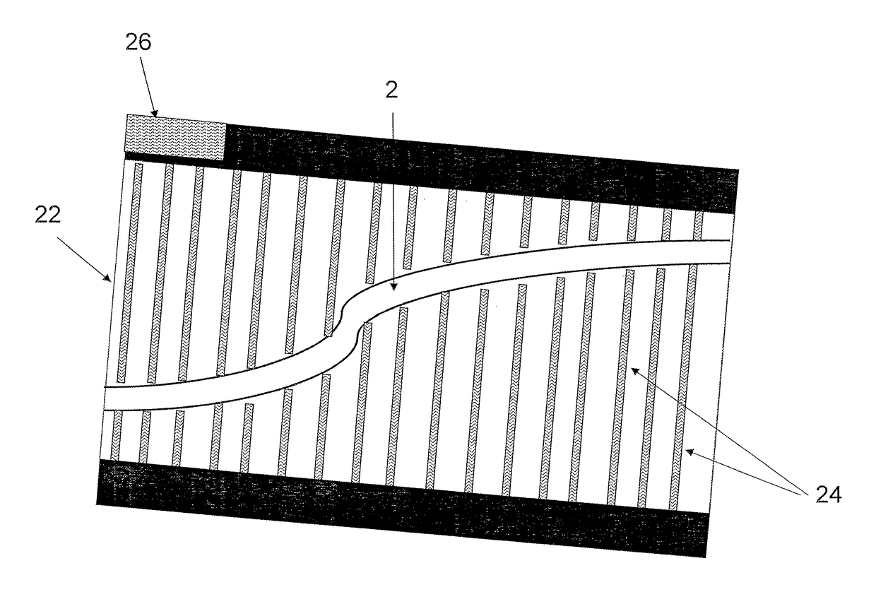 Method for producing an escape route marking for airplanes, and said escape route marking