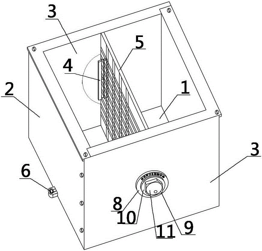 Mold for producing cracked rock test piece of different dip angles and production method thereof