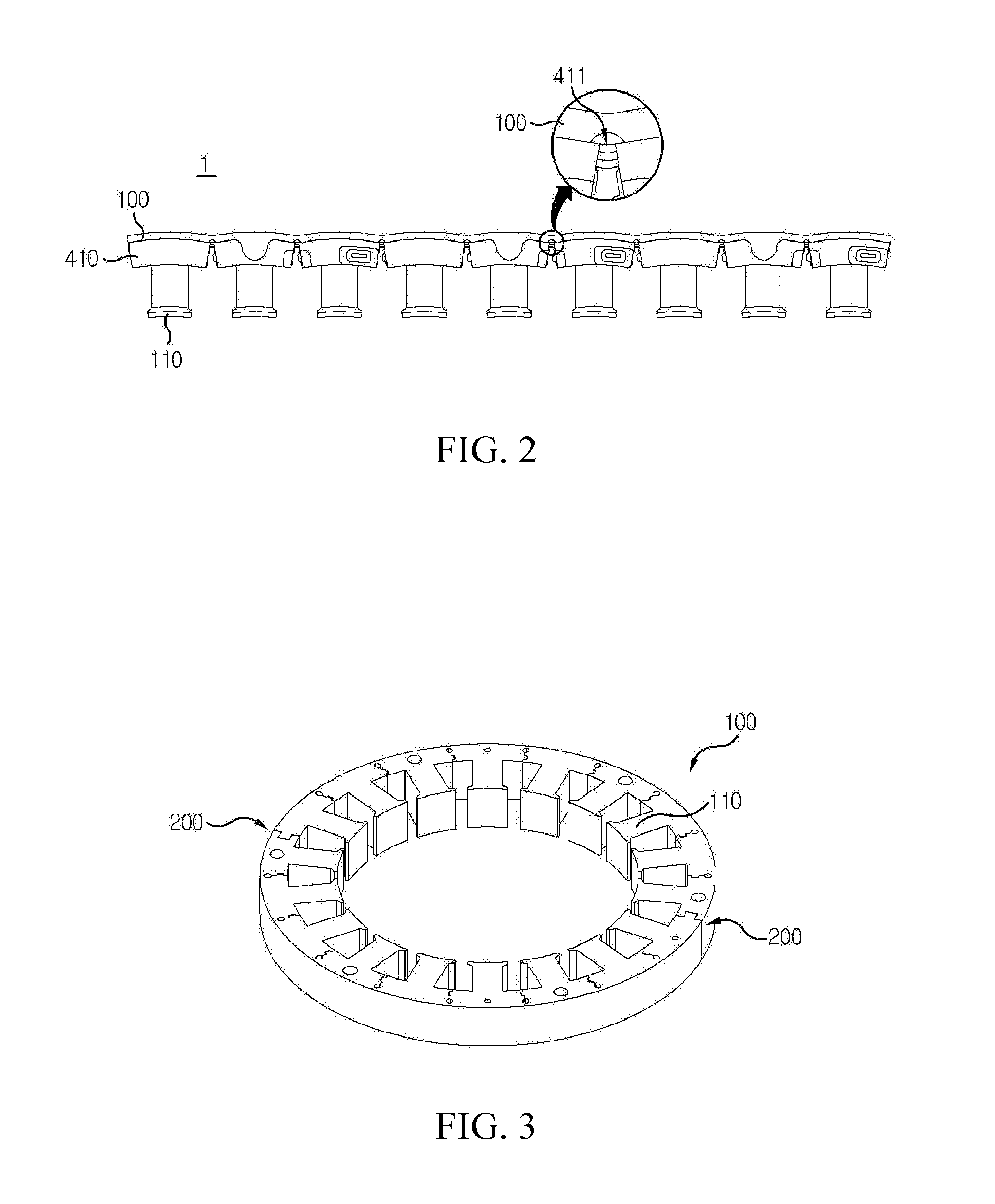 Stator Core with a Structure to Improve Assembly Characteristics