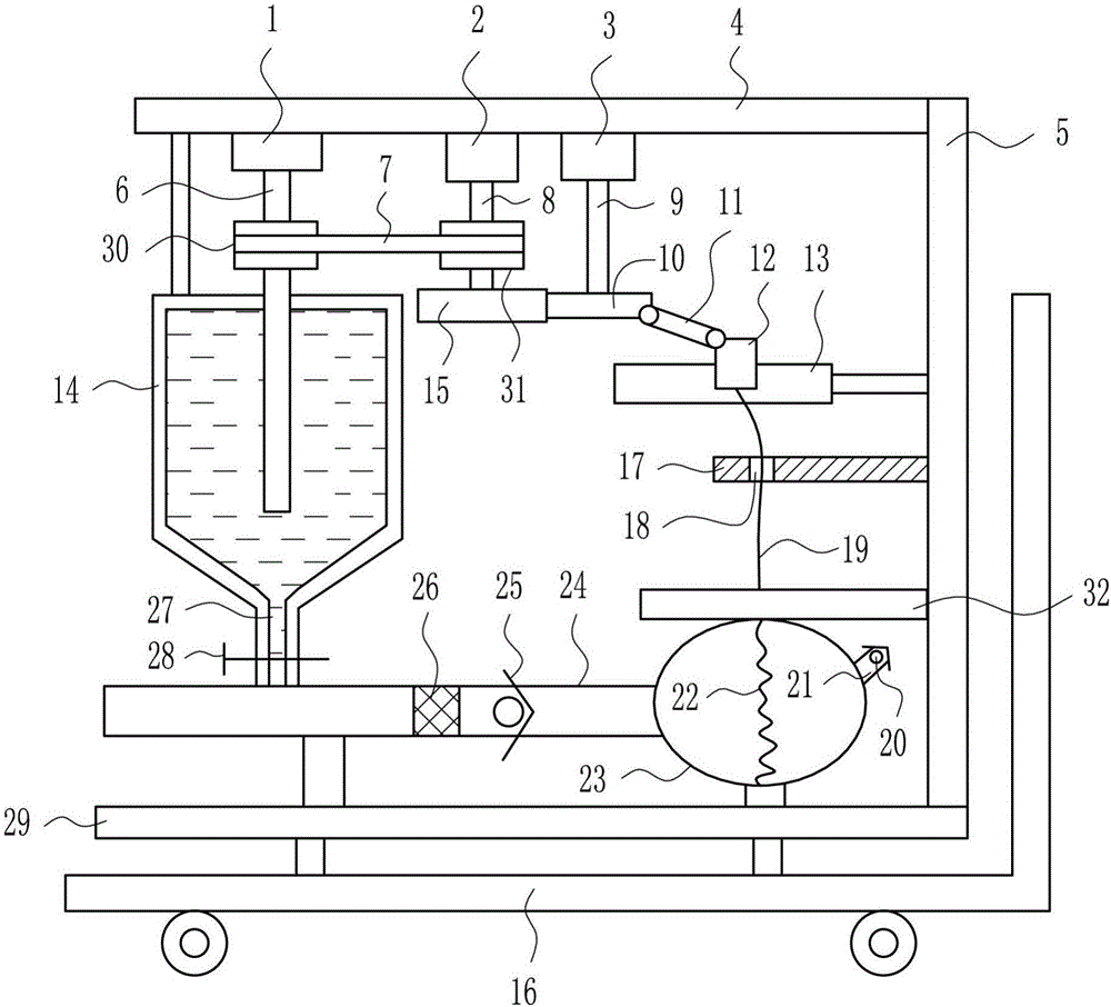 Wind power and sand power combined fire extinguishing device for fire protection