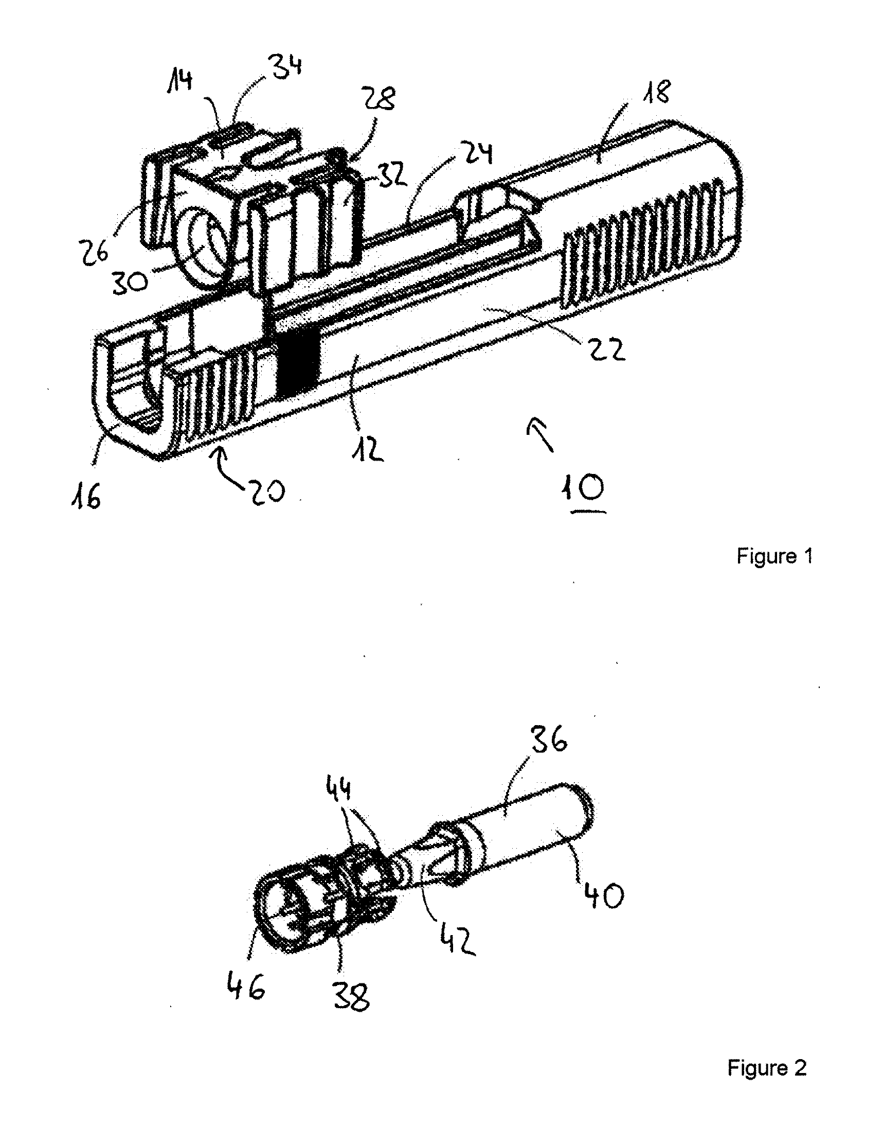 Container for a medical instrument or implant, in particular for a dental instrument or a dental implant