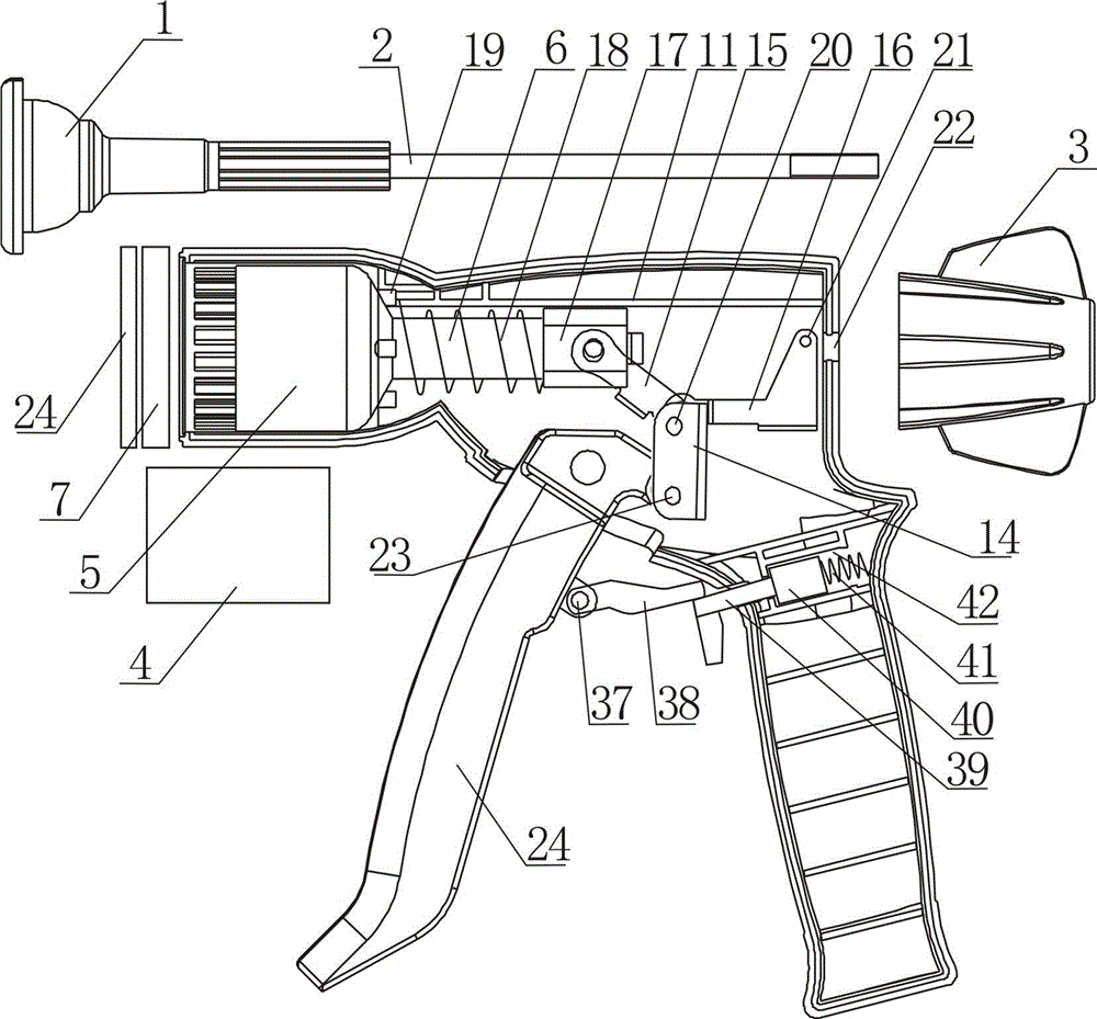 Pistol-type circumcision anastomat with safety catch