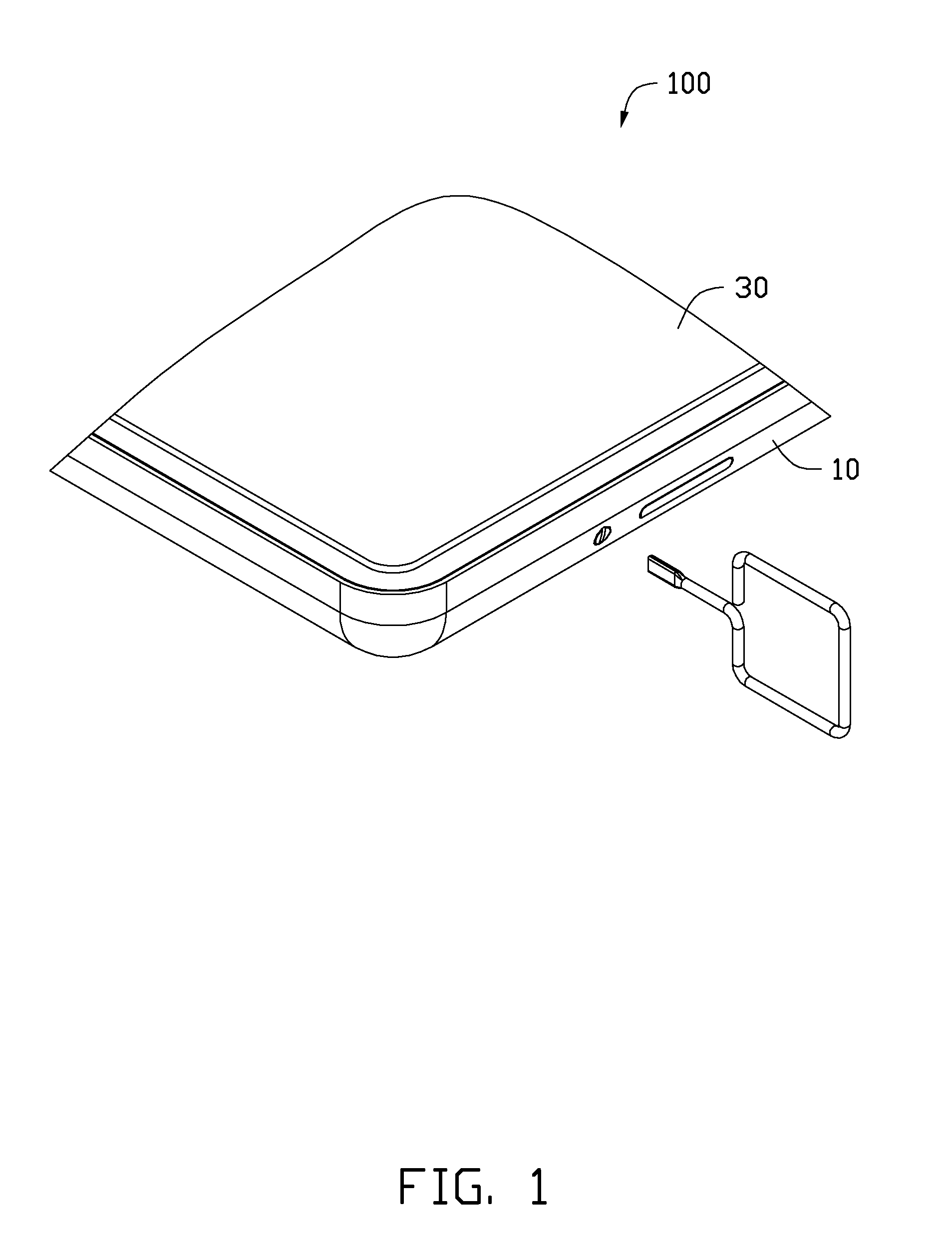 Chip card holding mechanism and portable electronic device using the same