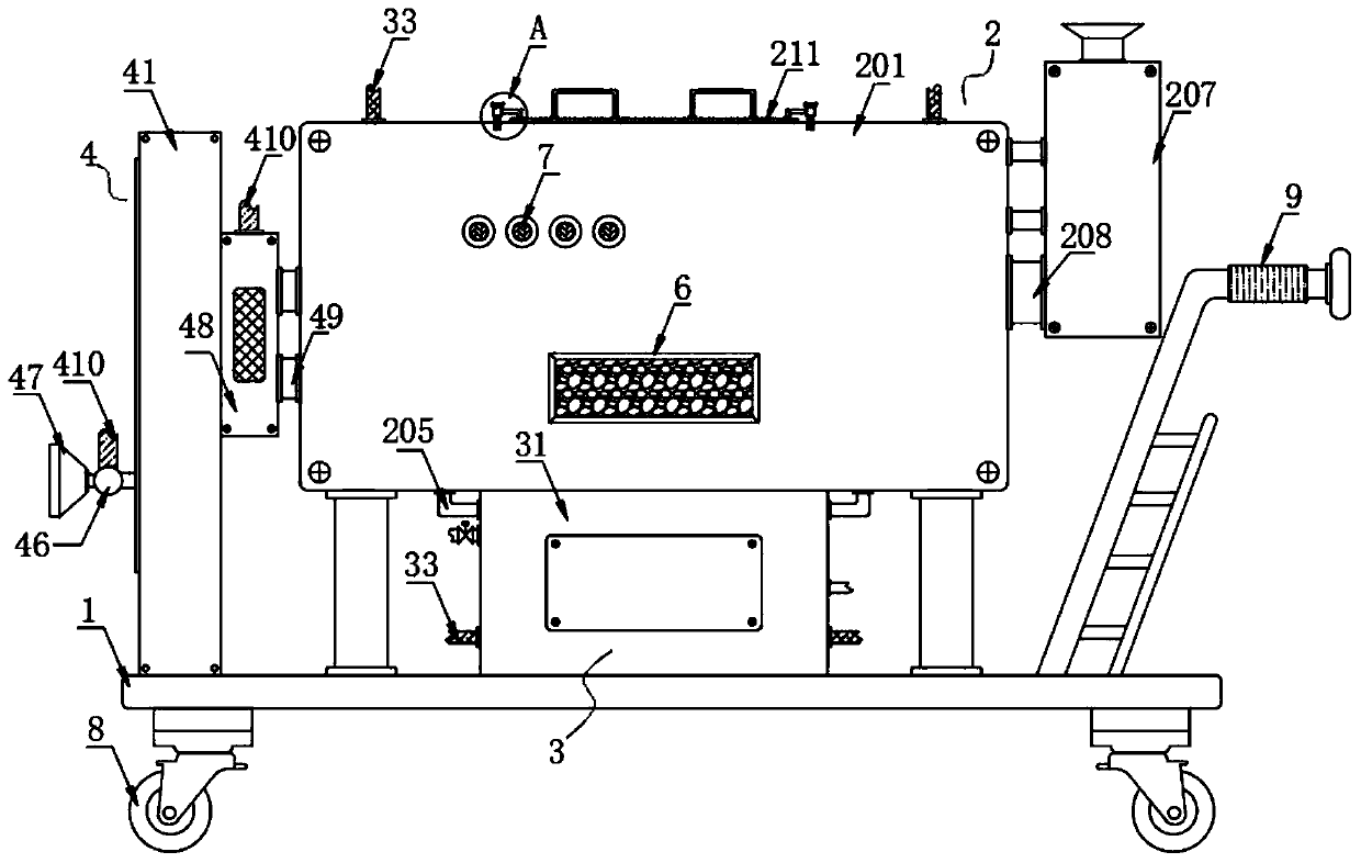 Peculiar smell removing device for decomposing malodorous gas by microorganisms