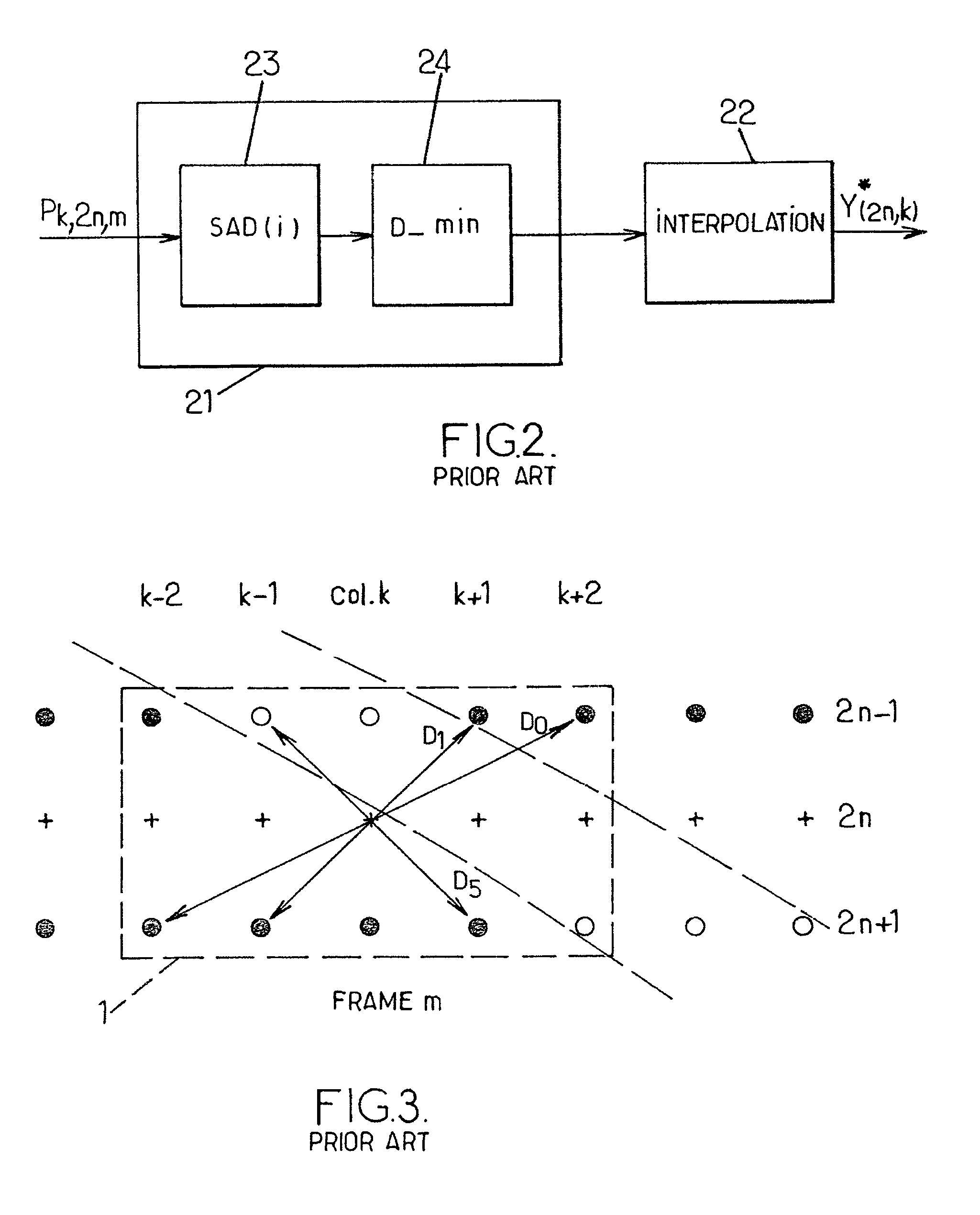 Deinterlacing of a sequence of moving images