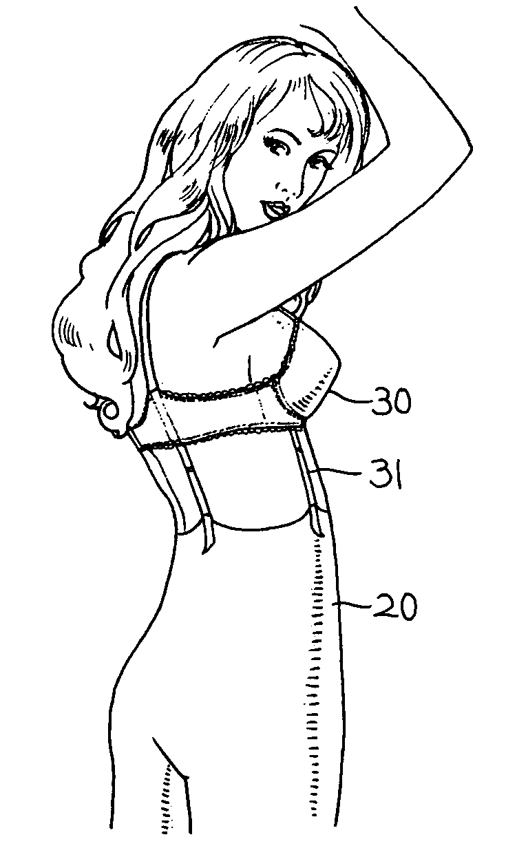 Nonconstricting pantyhose and corresponding pantyhose-holding undergarment