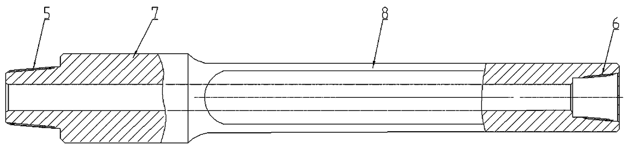 Ultra-long combined square drill rod and machining methods thereof