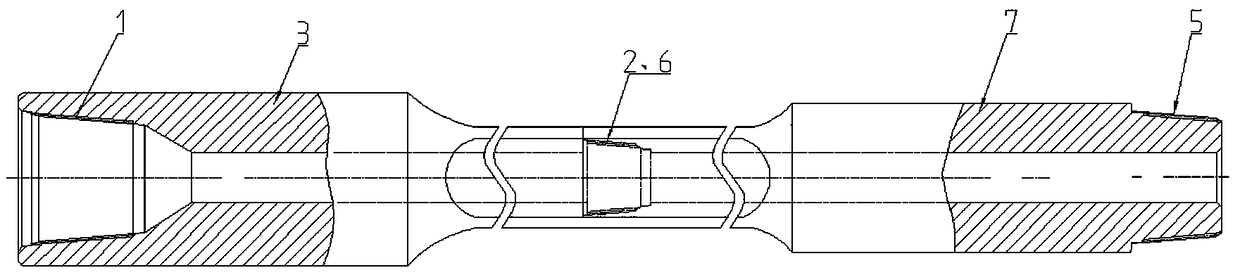 Ultra-long combined square drill rod and machining methods thereof