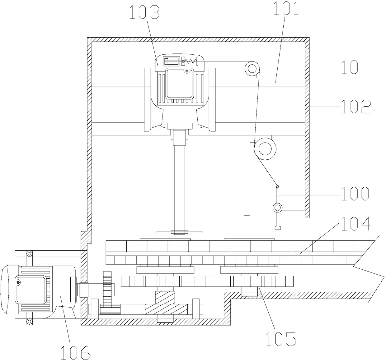 Plastic part automatic water gap cutting machine