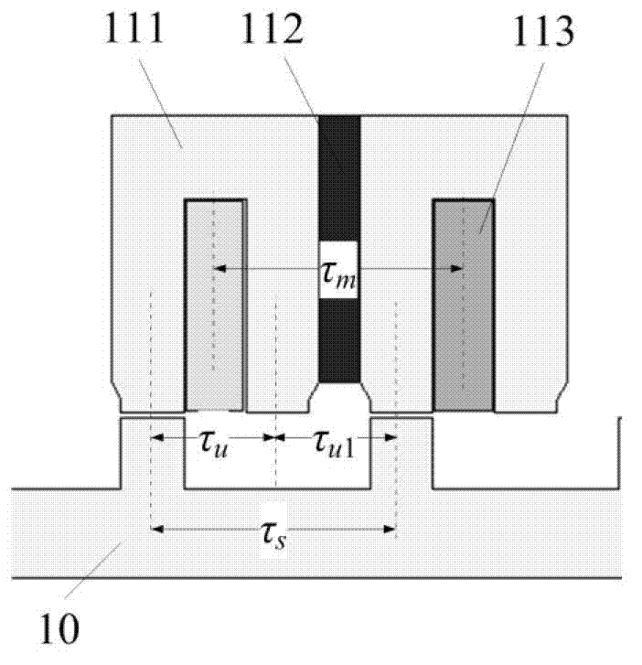 Modular primary permanent magnetic linear motor and motor module consisting of same