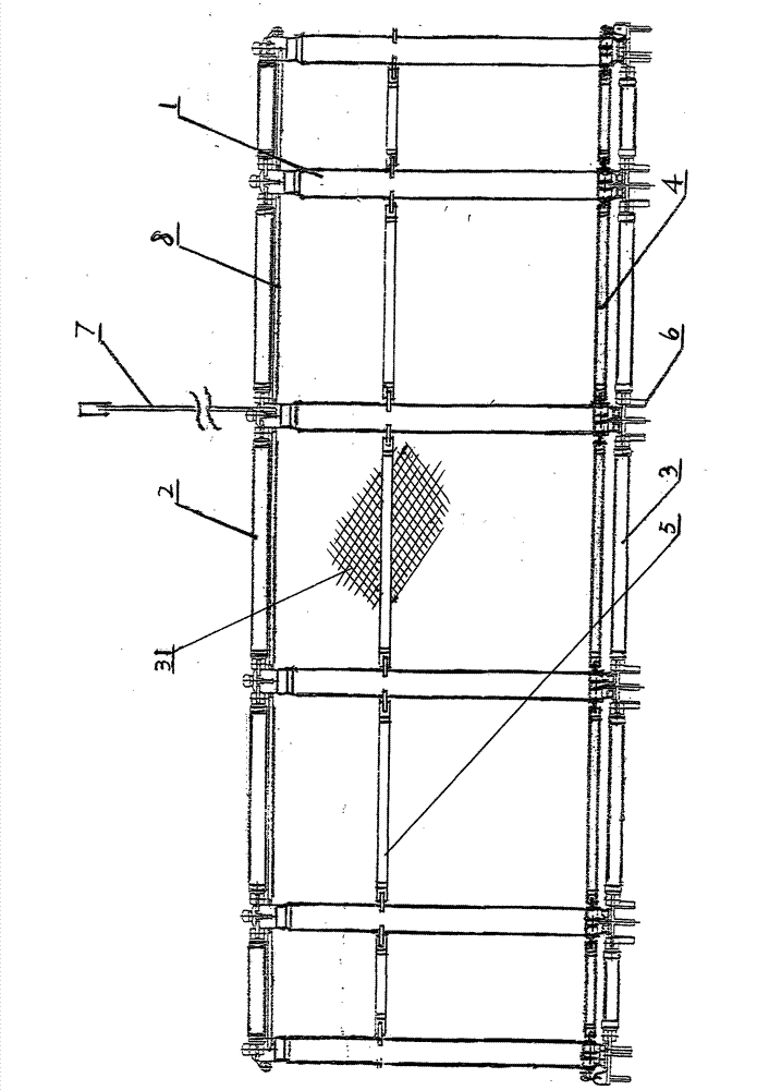 Buoyant riser of high frame cage-type ecological breeding net cage