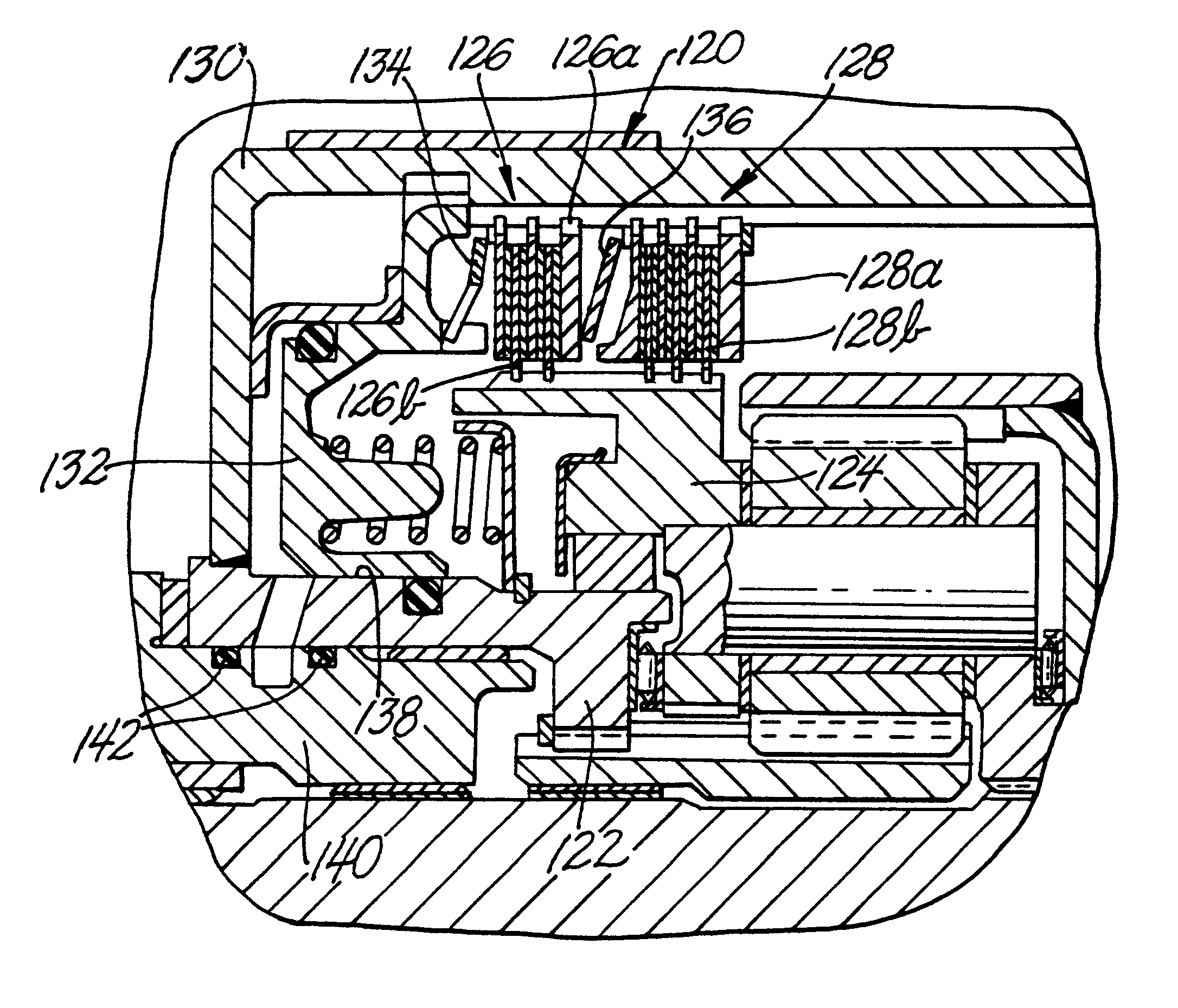 Automatic transmission with dual gain multi-disk friction device