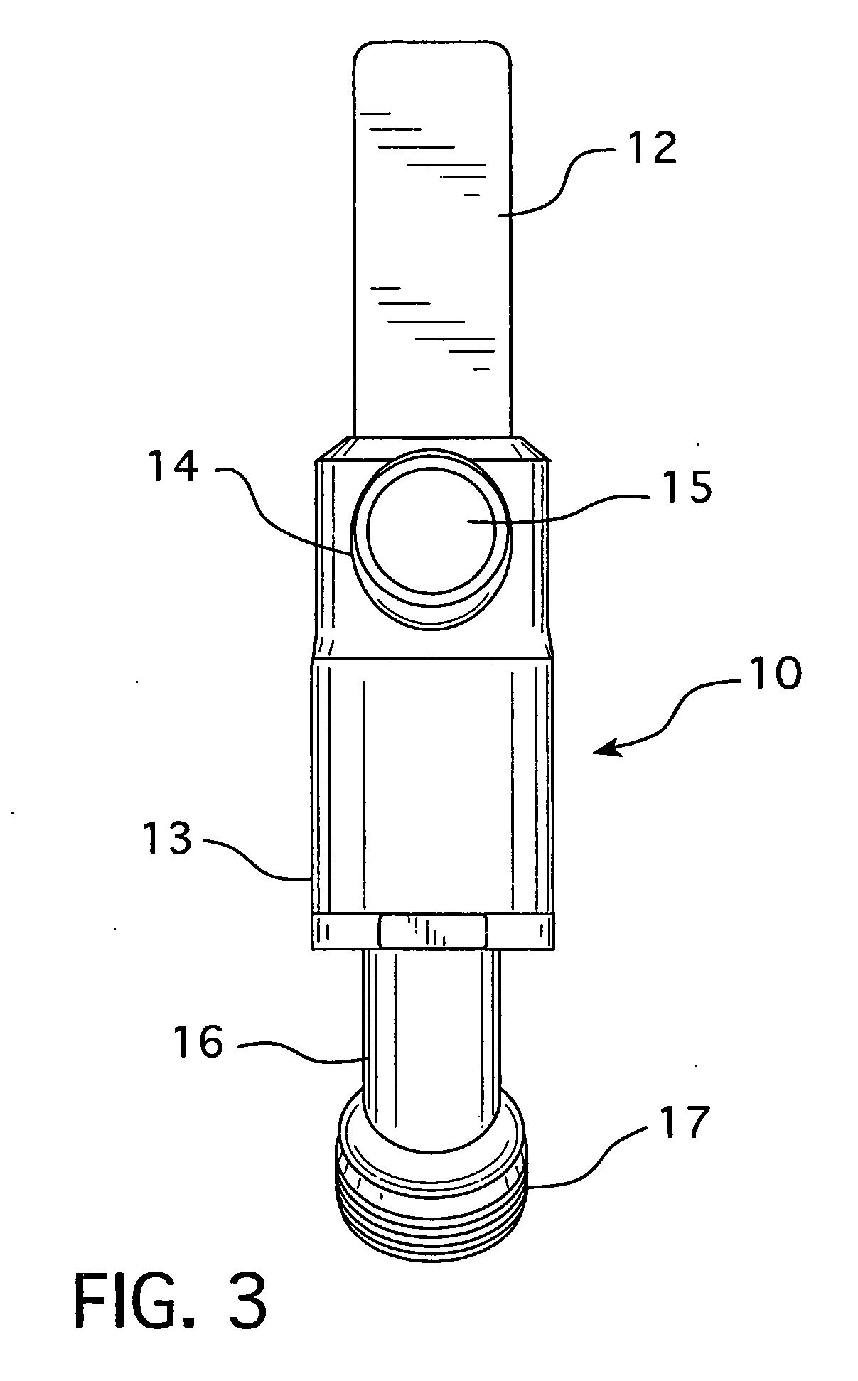 Hose end lever controlled ball spigot valve