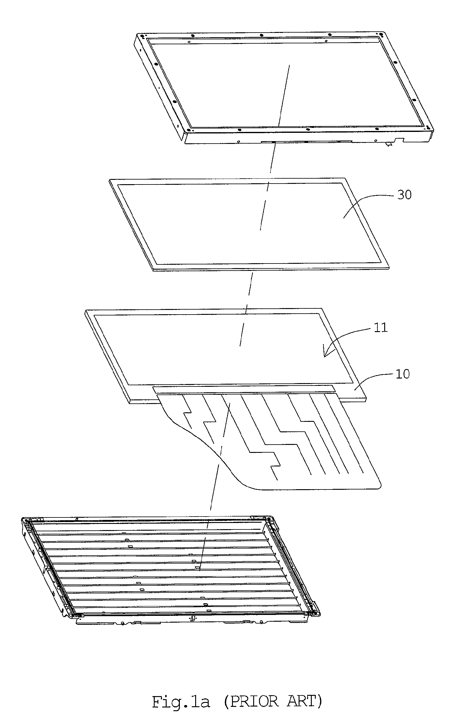 Capacitive Touch Panel with Low Coupling Capacitance and Display Device Using the Capacitive Touch Panel