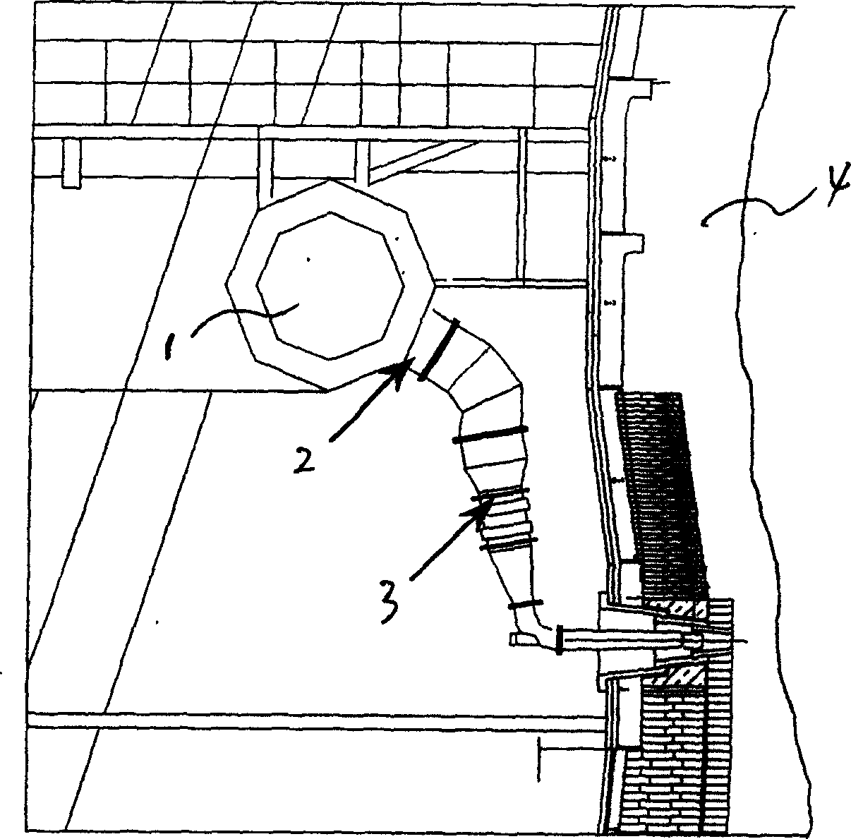 Thermal state method for restoring branch pipe orifice of blast furnace bustle pipe