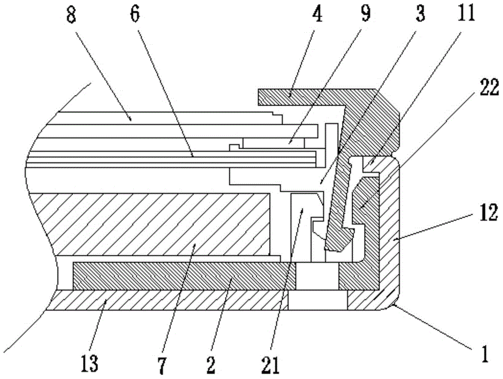 Television display and side frame structure thereof