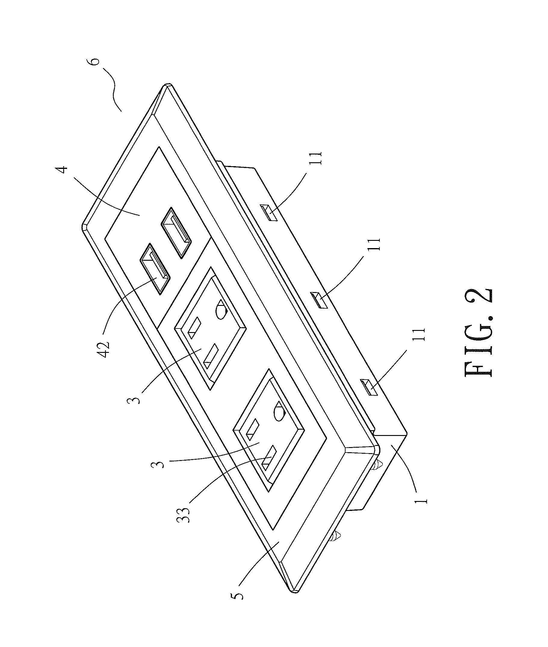 Power receptacle assembly
