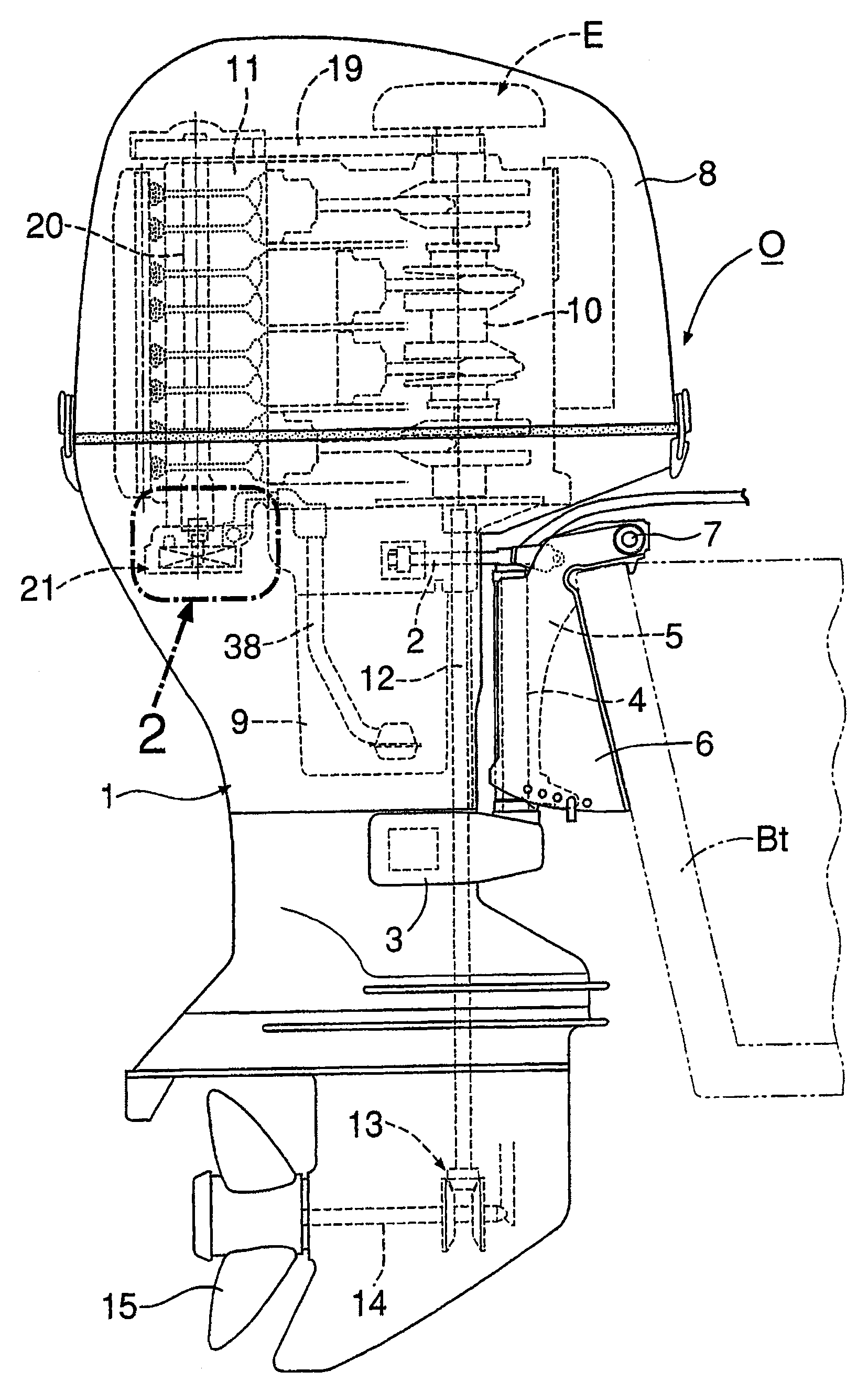 Pump driving device in engine