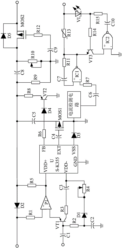 Voltage regulation type constant current power supply based on current detection circuit