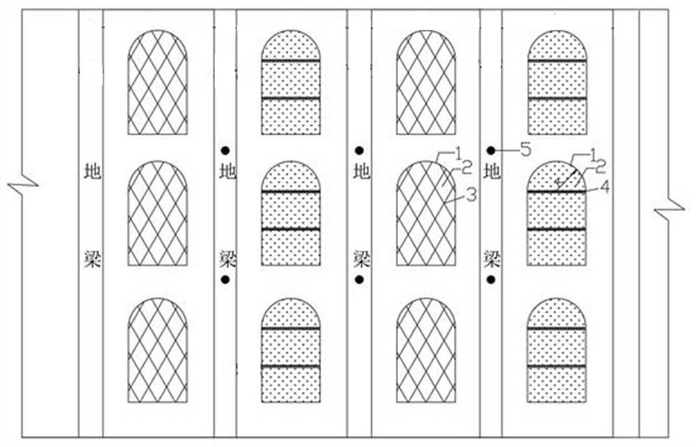 Anchor rod and ground beam grouted rubble lattice slope protection combined structure