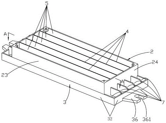 Increased safety glue filling drive box and lamps using the increased safety glue filling drive box