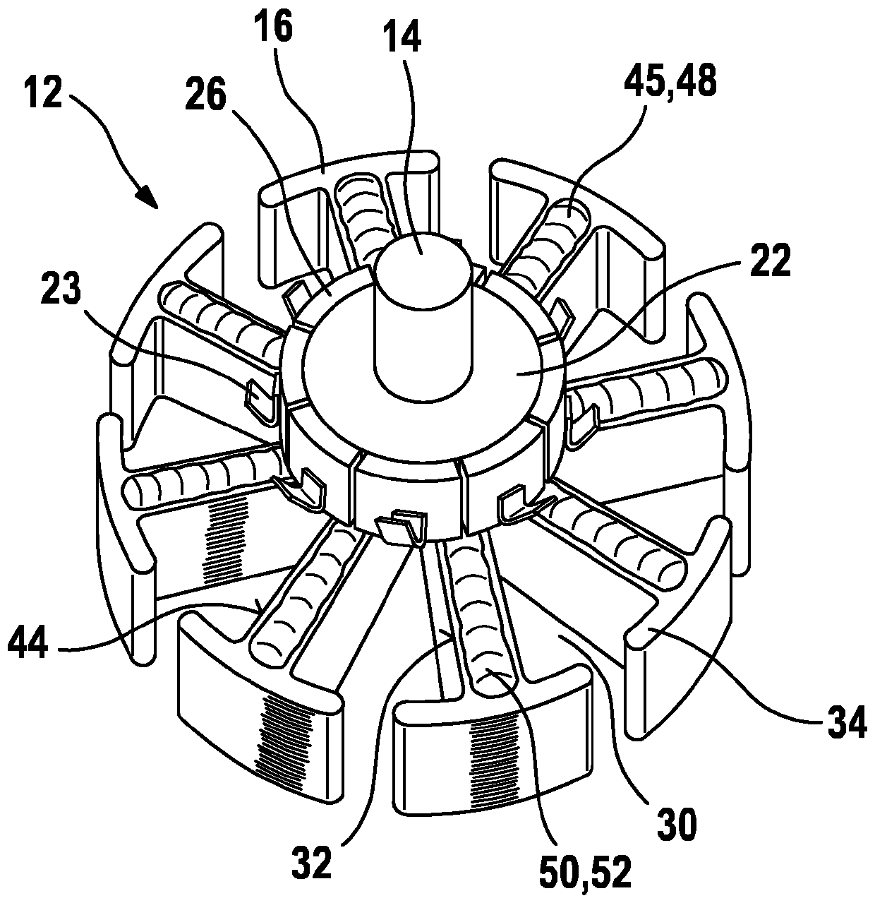 Rotor, electric machine containing said type of rotor, and method for producing a rotor